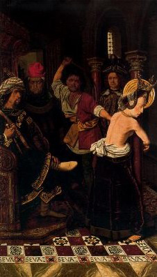 Bartolome Bermejo The flagellation of Saint Engratia